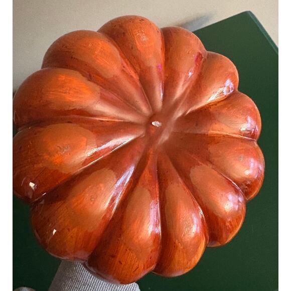 Fall Decor Wobble Spring Neck Metal Turkey and Ceramic Pumpkin - Picture 7 of 8